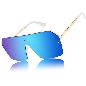 Eye Wear Sunglasses‎ UV400 Protection Blue Mirror Lens Cover Face Sun Shades New